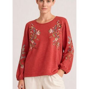 North Style NwT floral embroidered long sleeve blouse 1x